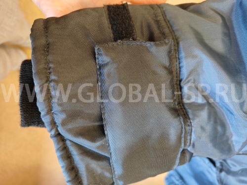 Костюм "Глобал-205-02" утепленный: куртка, полукомбинезон (тёмно-синий с чёрным), тк.100% п/э фото 7