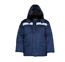 Куртка зимняя "Глобал-200-11"  (синяя с васильковым и СОП 50мм), тк.смесовая