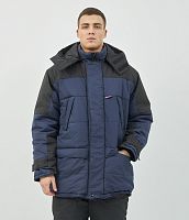 Куртка "Глобал-200-04" утепленная (синий с черным) тк. Dewspo