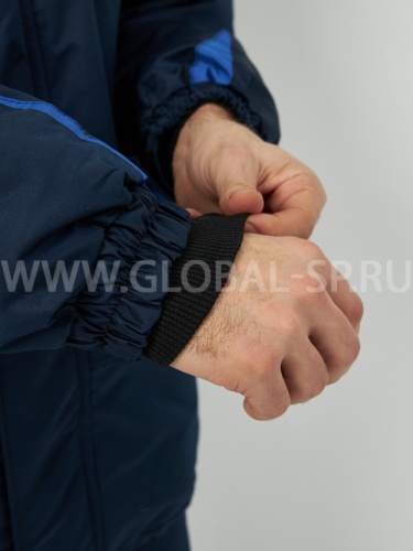 Костюм "Глобал-206-05": куртка с отстегивающим утеплителем, брюки (синий с васильковым), тк.100% п/э фото 13