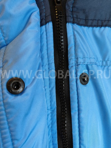 Куртка "Глобал-200-01" женская, утепленная (синяя с голубым), тк.100% п/э фото 6