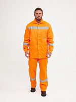 Костюм "Глобал-105-08": куртка полукомбинезон (оранжевый и СОП) тк. смесовая