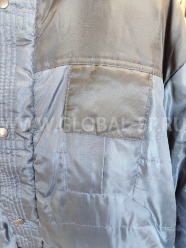 Костюм "Глобал-205-02" утепленный: куртка, полукомбинезон (тёмно-синий с чёрным), тк.100% п/э фото 3