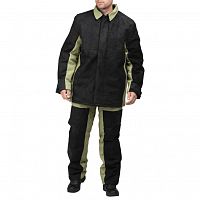 Костюм сварщика "Глобал-106-21" с накладками из кожевенного спилка 2,9 кв.м: куртка, брюки