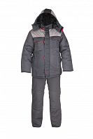 Костюм "Глобал-206-03": куртка, брюки, утепленный (тёмно-серый с серым), тк.смесовая