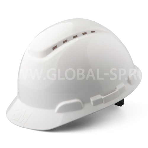 Каска защитная с храповиком (белая)