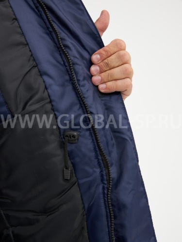 Костюм "Глобал-205-01": куртка, п/к, утепл. (тёмно-синий с васильковым) тк. оксфорд фото 10