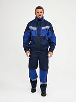 Костюм "Глобал-106-38": куртка, брюки (синий с васильковым и СОП), тк. смесовая