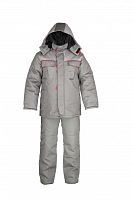 Костюм "Глобал-206-04": куртка, брюки, утепленный (серый со светло-серым), тк.смесовая