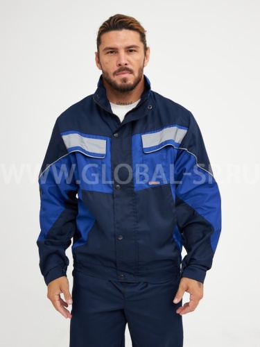 Костюм "Глобал-106-38": куртка, брюки (синий с васильковым и СОП), тк. смесовая фото 7