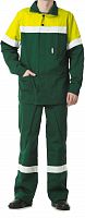 Костюм "Глобал-106-29": куртка, брюки (зеленый с жёлтым и СОП) тк. смесовая