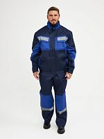 Костюм "Глобал-105-04": куртка, полукомбинезон (синий с васильковым и СОП), тк. смесовая