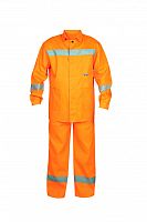 Костюм "Глобал-105-08": куртка полукомбинезон (оранжевый и СОП) тк. смесовая