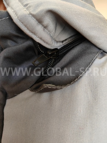 Костюм "Глобал-206-03": куртка, брюки, утепленный (тёмно-серый с серым), тк.смесовая фото 11