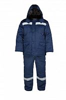 Костюм "Глобал-205-10" : куртка, п/к утеплённый (синий с васильковым и СОП 50мм), тк.смесовая