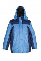 Куртка "Глобал-200-01" женская, утепленная (синяя с голубым), тк.100% п/э