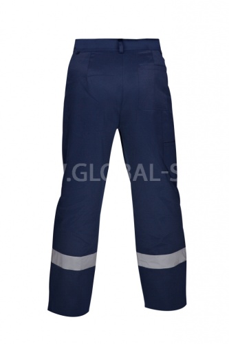 Костюм "Глобал-106-34": куртка, брюки (темно-синий с васильковым и СОП), тк. смесовая фото 4