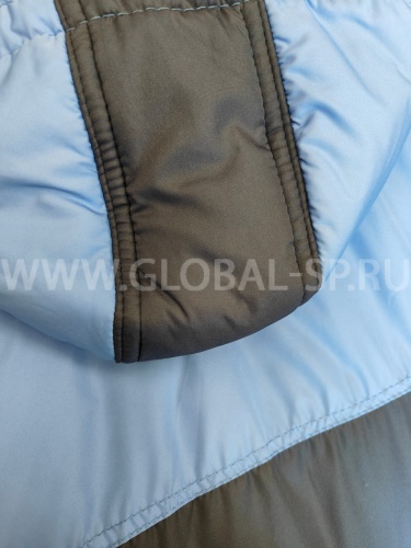 Куртка "Глобал-200-01" женская, утепленная (синяя с голубым), тк.100% п/э фото 8