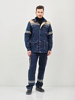 Костюм "Глобал-105-25": куртка, полукомбинезон (темно-синий с бежевым и СОП) тк. смесовая